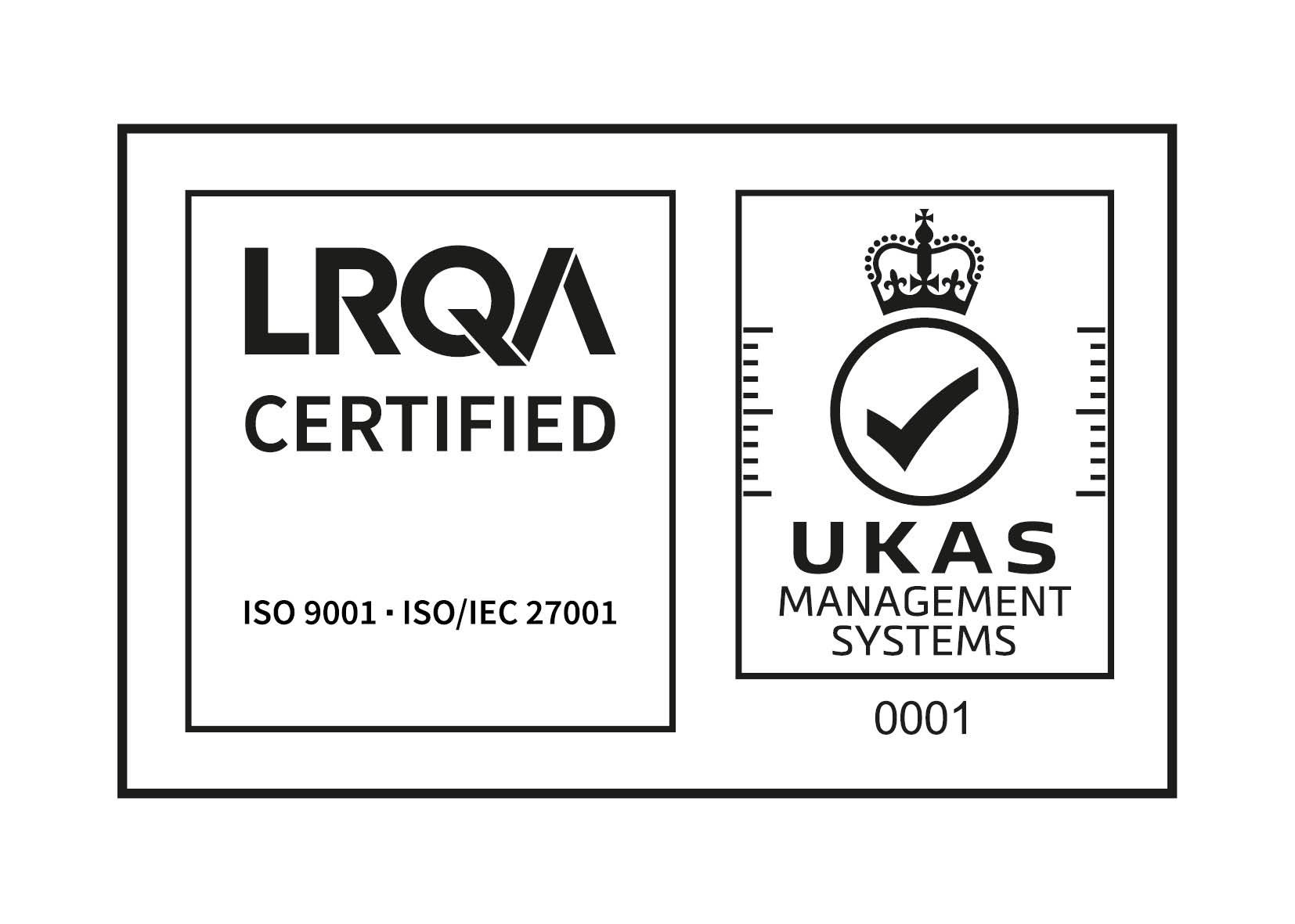 UKAS AND ISO 9001; ISO IEC 27001 - RGB